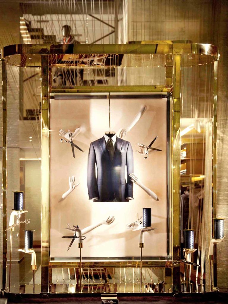 Five hundred hands are needed to make an Ermenegildo Zegna “Made to Measure” dress.